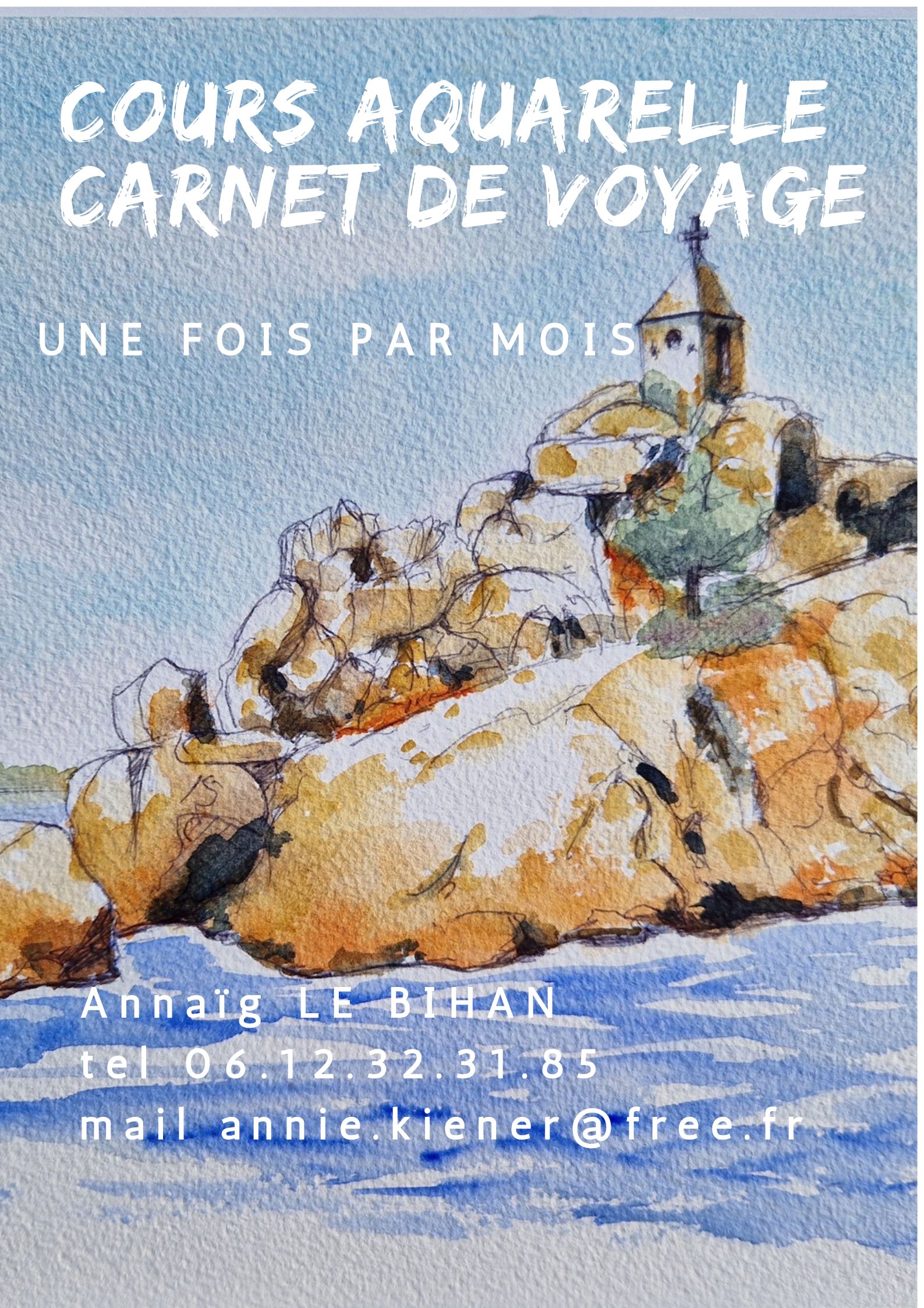 Carnets de voyage- cours d'aquarelle le 11 décembre